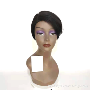 8 Inch HD Side Part Short Remy Glueless  Cheap  Pixie Cut Wholesale Virgin Brazilian Short Bob Human Hair Wigs